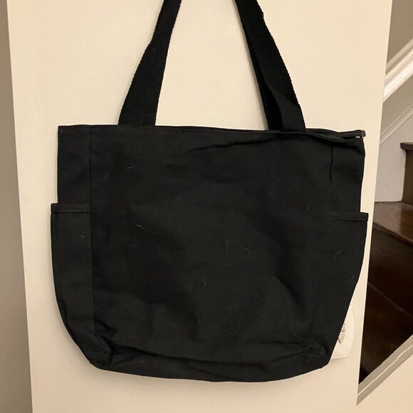 Black Canvas Small Tote Bag - Picture 6 of 9